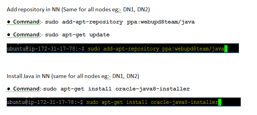 Multinode Hadoop cluster setup