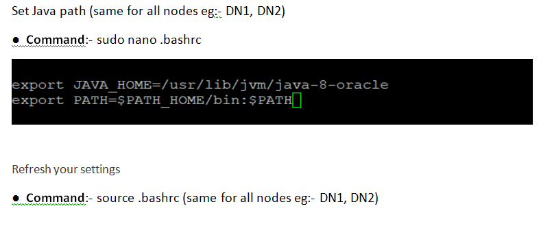 Multinode Hadoop cluster setup