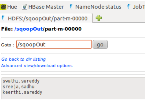 Import data with Sqoop in HDFS