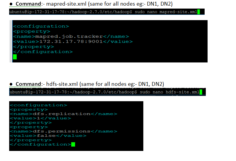 Multinode Hadoop cluster setup