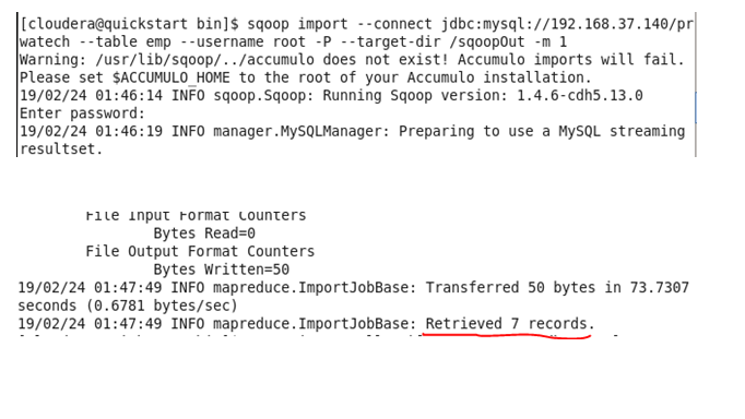 Hadoop sqoop Functions