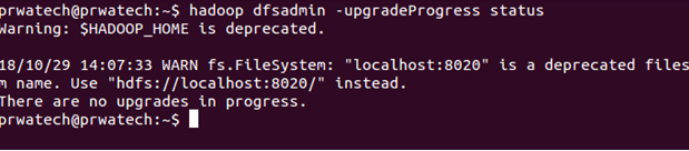 Hadoop cluster upgrade