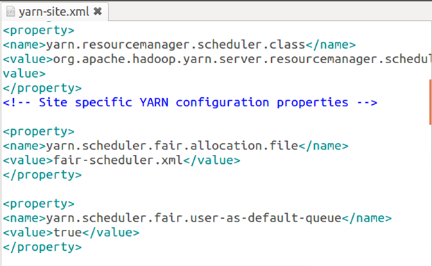 Hadoop fair scheduler Example