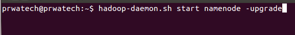Hadoop cluster upgrade - upgrade namemode