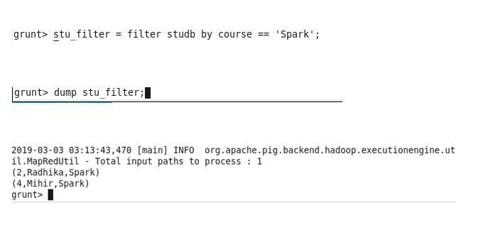 Hadoop Basic PIG Commands with Examples