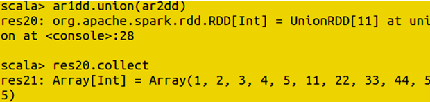 Creating two arrays for the union <