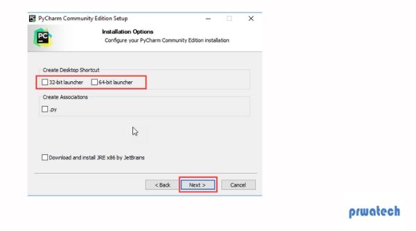 should i create associations in pycharm windows 10