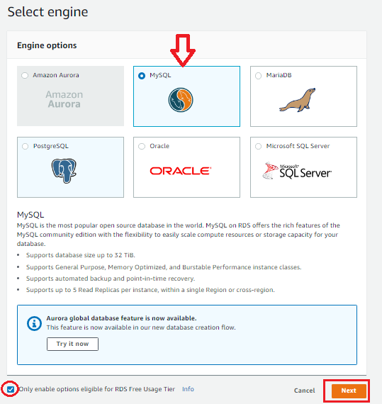 Creating Amazon RDS DB Instance