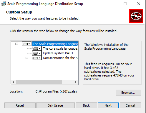 scala programing language distribution setup