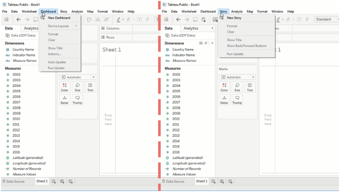 How to use Tableau_dashboard and story