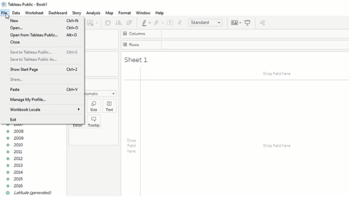 How to use Tableau_Playing around interface