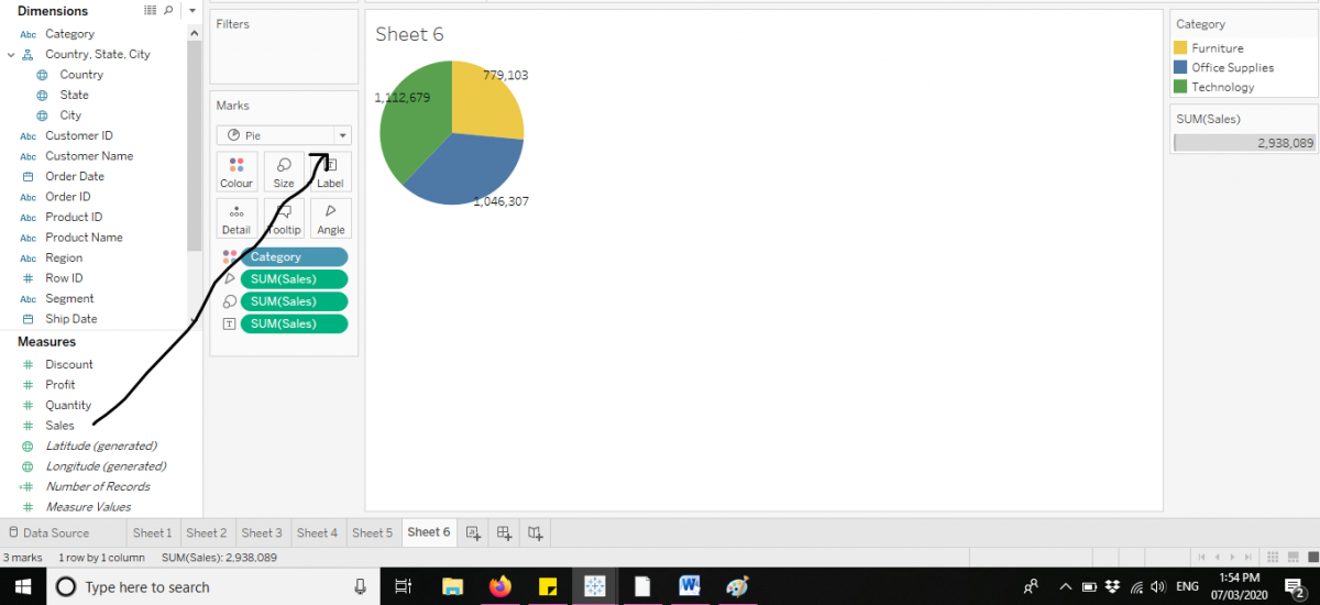 Tableau Pie Chart Tutorial | How to make a Pie Chart in Tableau