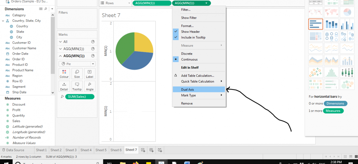 Tableau Pie Chart Tutorial How to make a Pie Chart in Tableau