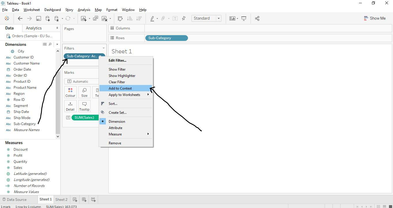 Filters in Tableau Prwatech