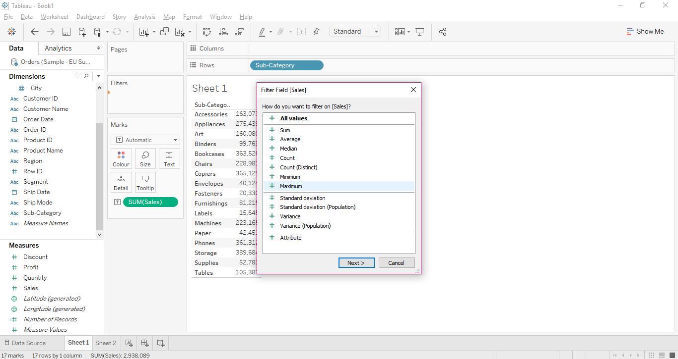 Tableau Filters Tutorial - Prwatech
