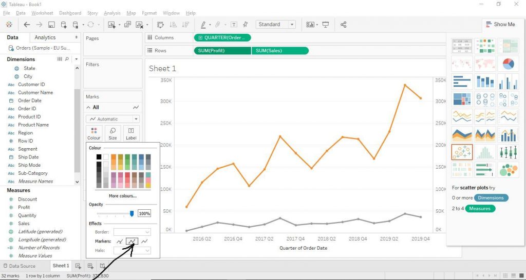 Line charts Step by step implementation 5