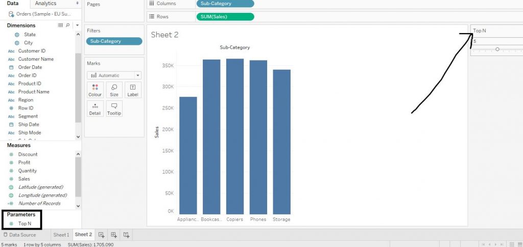 parameter Step by step implementation 6