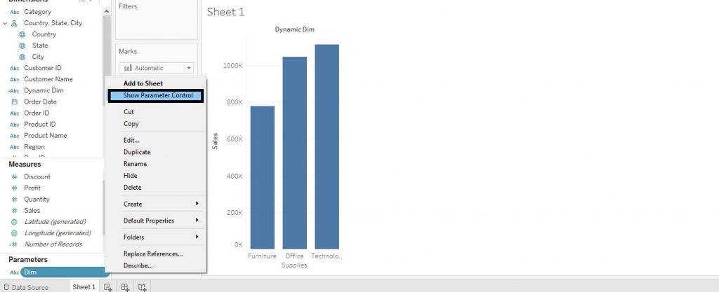 Parameters Step by step implementation 7