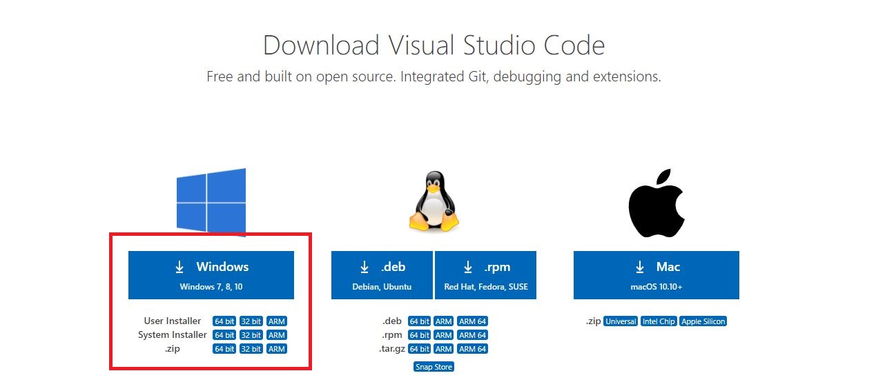 visual studio code install code windows