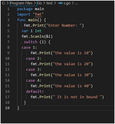 Golang – Switch use cases - Prwatech