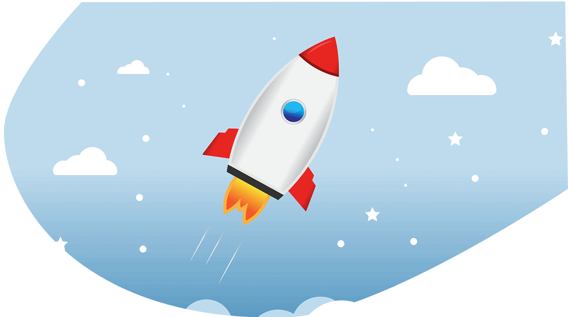 Rocket launching towards success